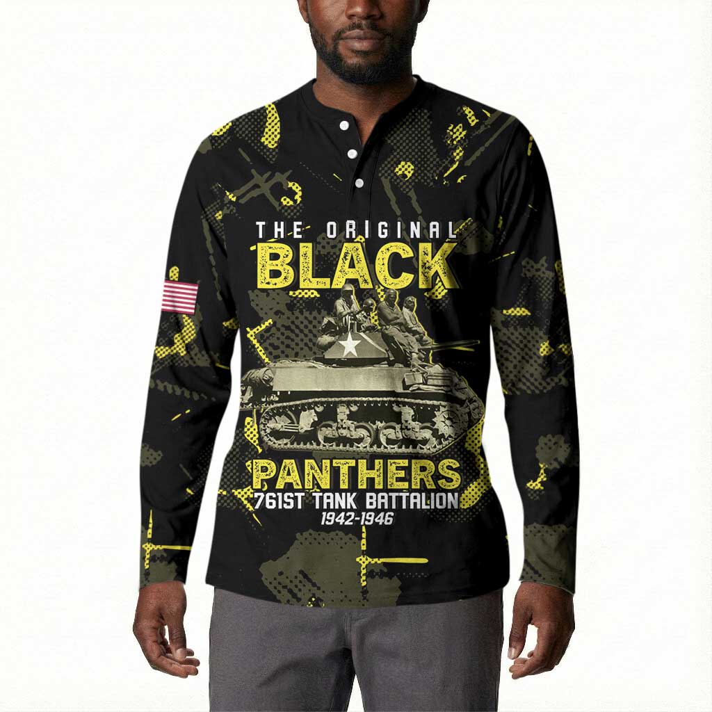 The Original Black Panthers 761st Tank Battalion Button Sweatshirt African American Heroes