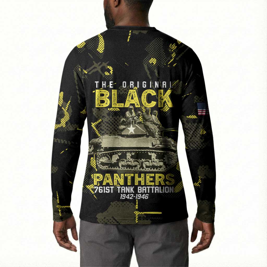 The Original Black Panthers 761st Tank Battalion Button Sweatshirt African American Heroes