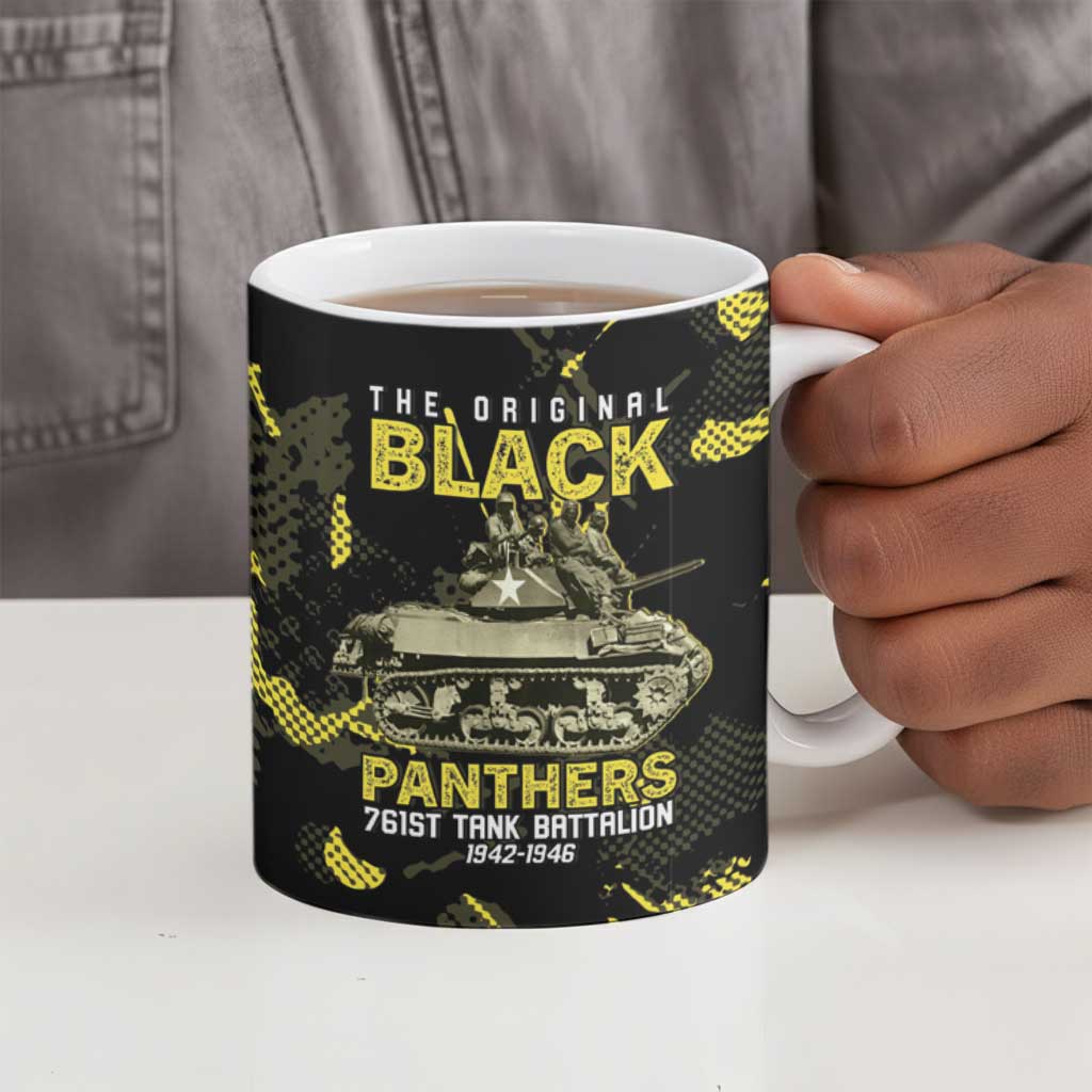 The Original Black Panthers 761st Tank Battalion Ceramic Mug African American Heroes - African Pride