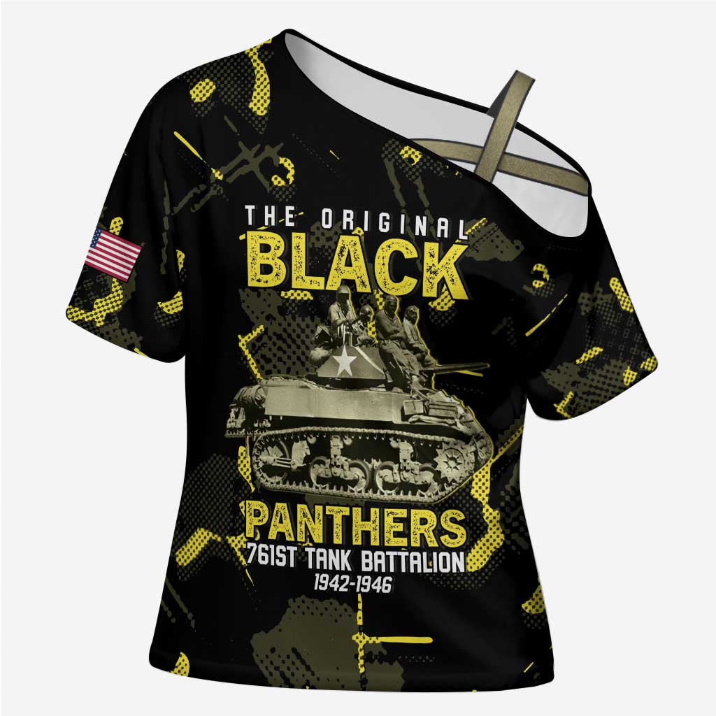 The Original Black Panthers 761st Tank Battalion Cross Shoulder Shirt African American Heroes - African Pride