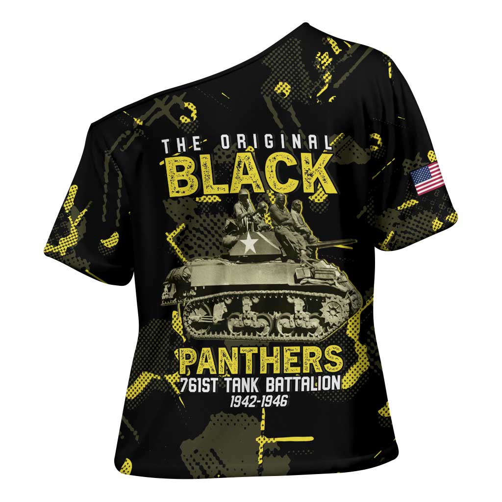 The Original Black Panthers 761st Tank Battalion Cross Shoulder Shirt African American Heroes - African Pride