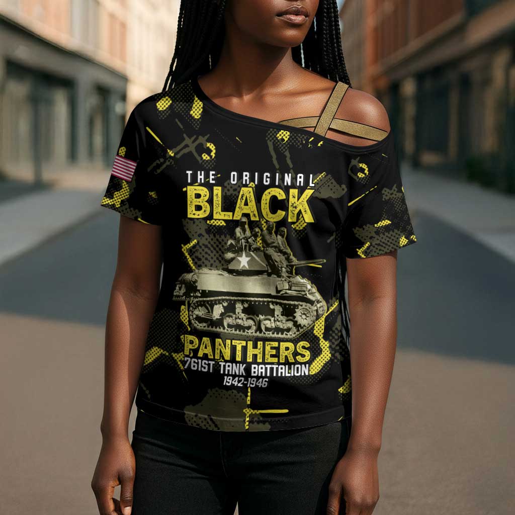 The Original Black Panthers 761st Tank Battalion Cross Shoulder Shirt African American Heroes - African Pride