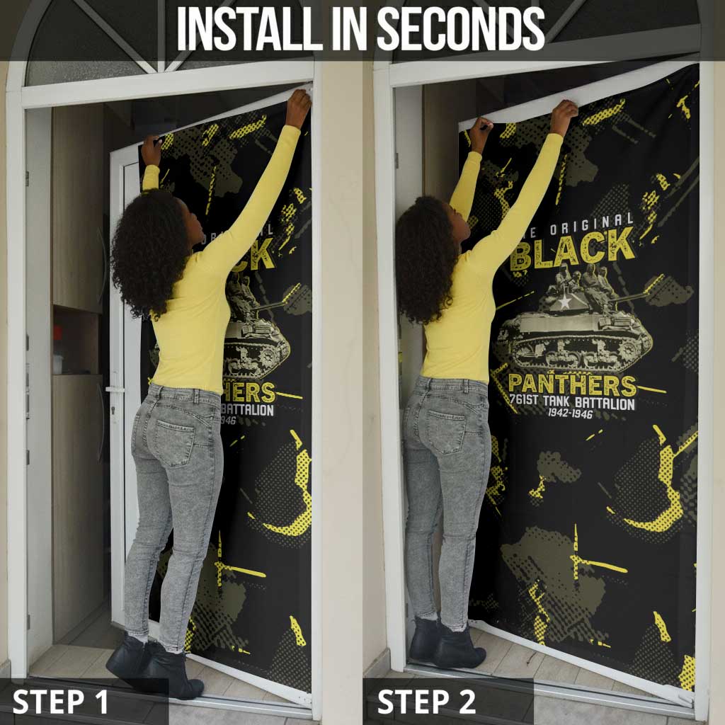 The Original Black Panthers 761st Tank Battalion Door Cover African American Heroes - African Pride