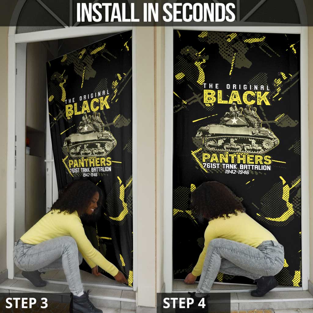 The Original Black Panthers 761st Tank Battalion Door Cover African American Heroes - African Pride