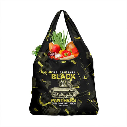 The Original Black Panthers 761st Tank Battalion Grocery Bag African American Heroes - African Pride
