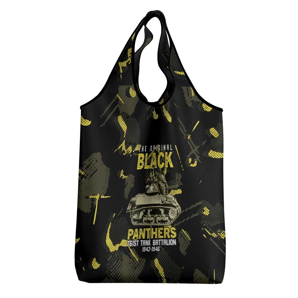 The Original Black Panthers 761st Tank Battalion Grocery Bag African American Heroes - African Pride