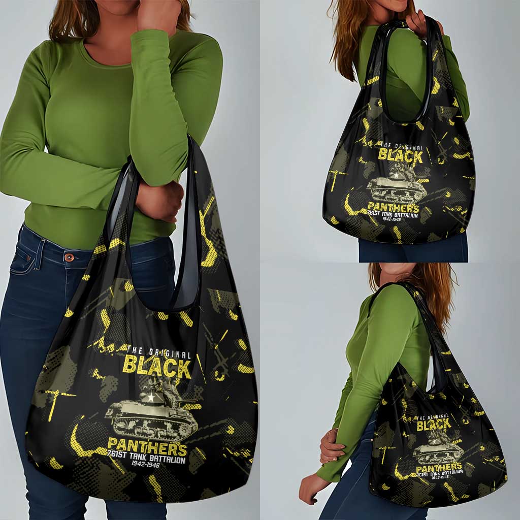 The Original Black Panthers 761st Tank Battalion Grocery Bag African American Heroes - African Pride
