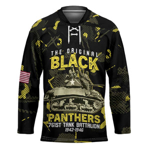The Original Black Panthers 761st Tank Battalion Hockey Jersey African American Heroes - African Pride