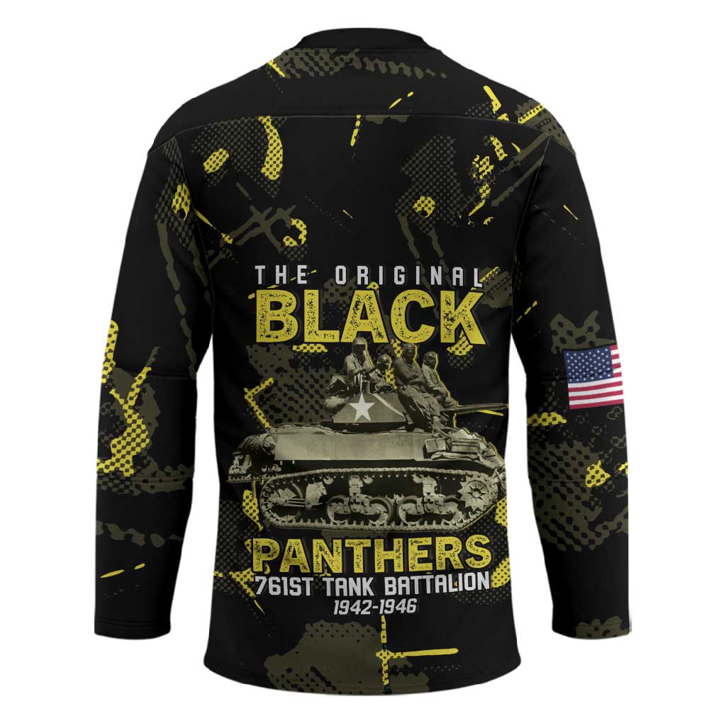 The Original Black Panthers 761st Tank Battalion Hockey Jersey African American Heroes - African Pride