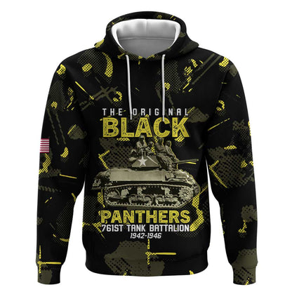 The Original Black Panthers 761st Tank Battalion Hoodie African American Heroes - African Pride