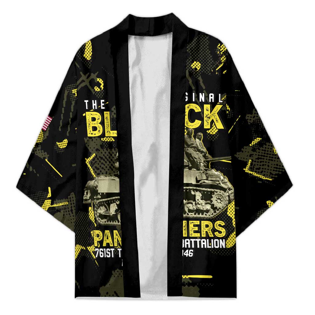 The Original Black Panthers 761st Tank Battalion Kimono African American Heroes - African Pride