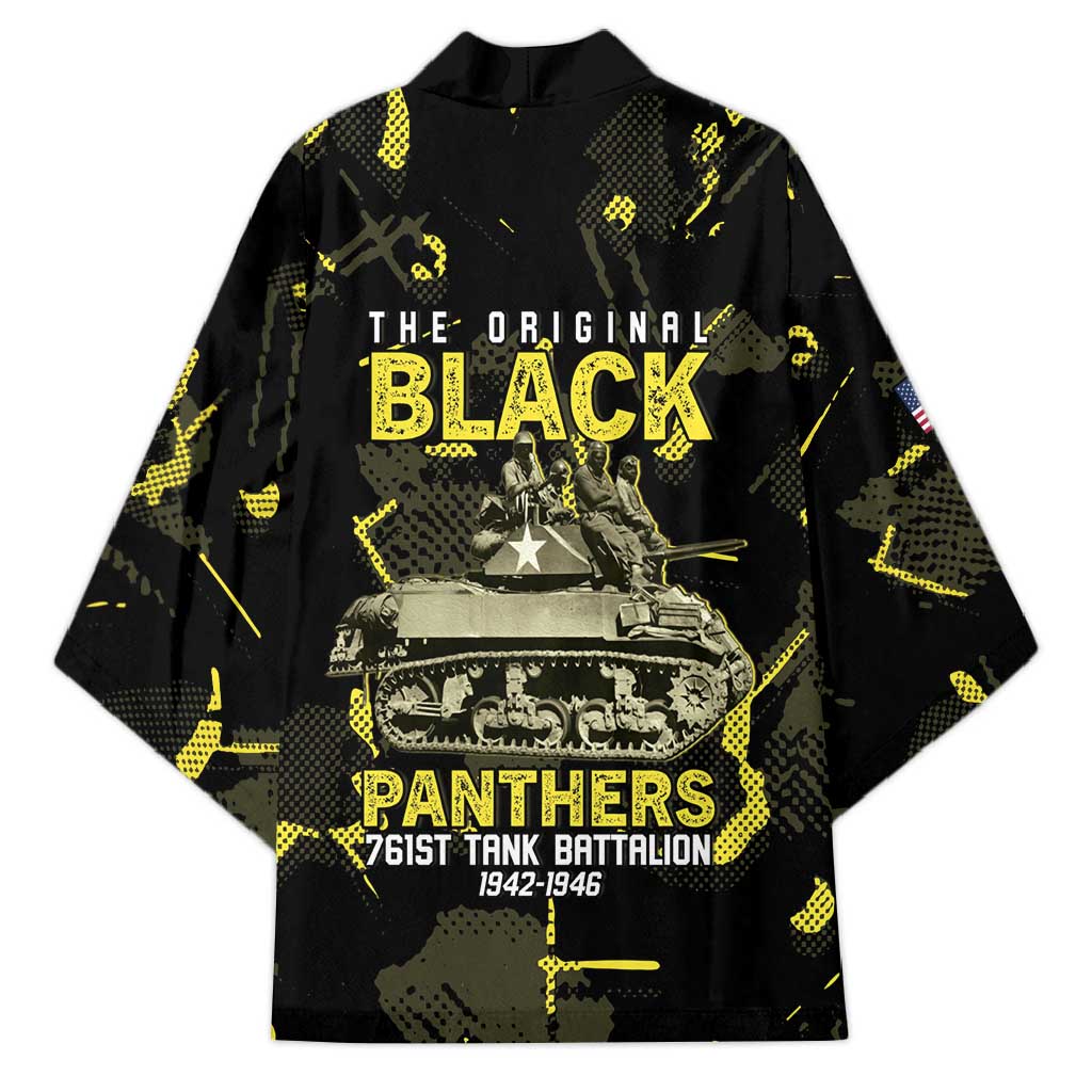 The Original Black Panthers 761st Tank Battalion Kimono African American Heroes - African Pride