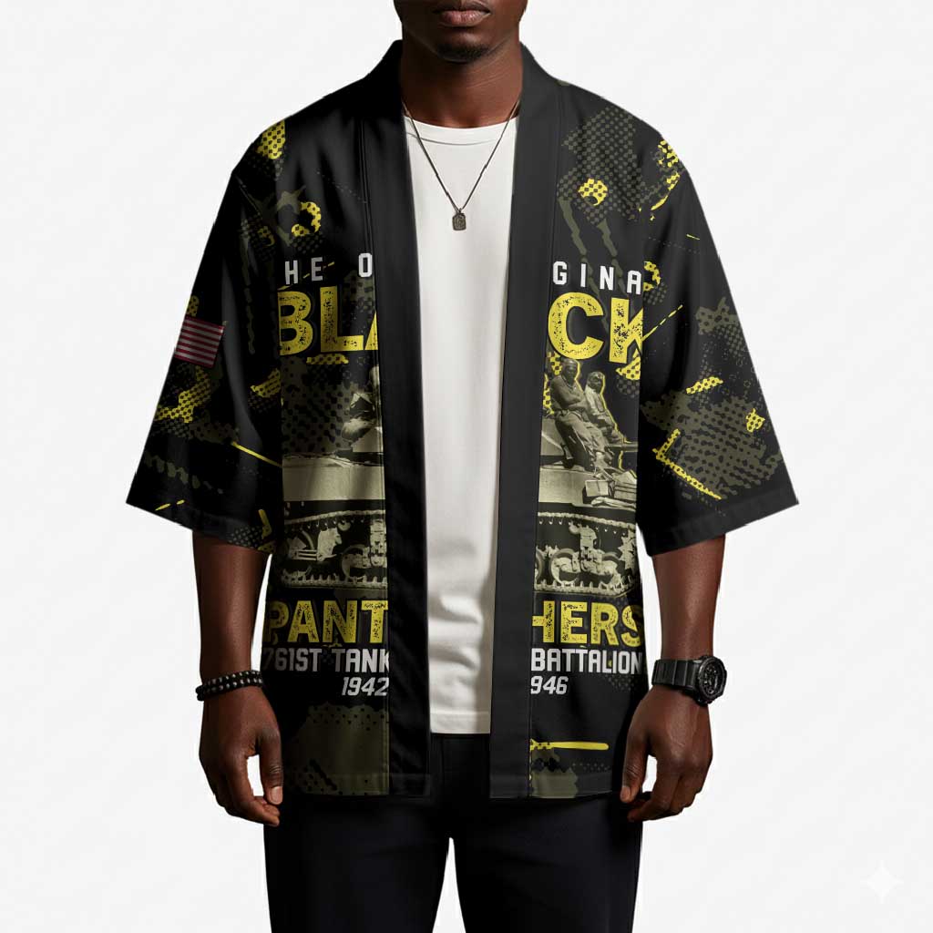 The Original Black Panthers 761st Tank Battalion Kimono African American Heroes - African Pride