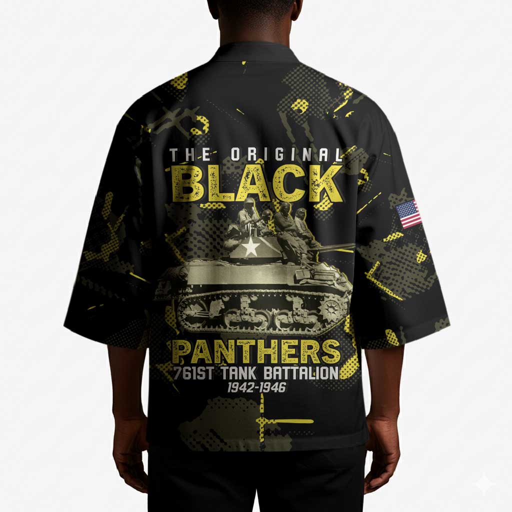 The Original Black Panthers 761st Tank Battalion Kimono African American Heroes - African Pride