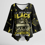 The Original Black Panthers 761st Tank Battalion Kimono Sleeve Blouse African American Heroes - African Pride