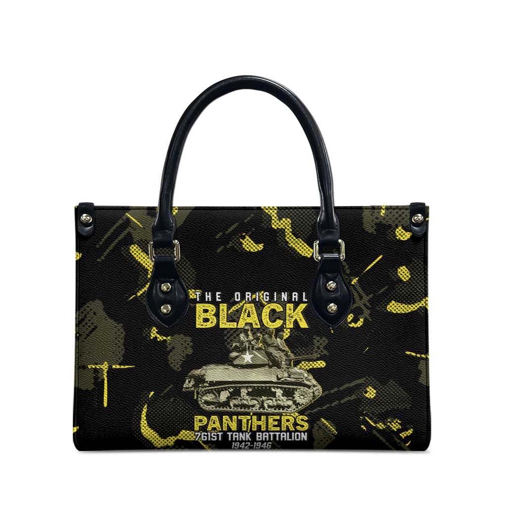 The Original Black Panthers 761st Tank Battalion Leather Bag African American Heroes - African Pride