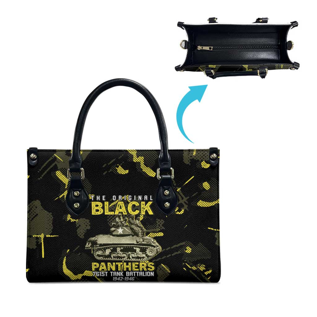 The Original Black Panthers 761st Tank Battalion Leather Bag African American Heroes - African Pride