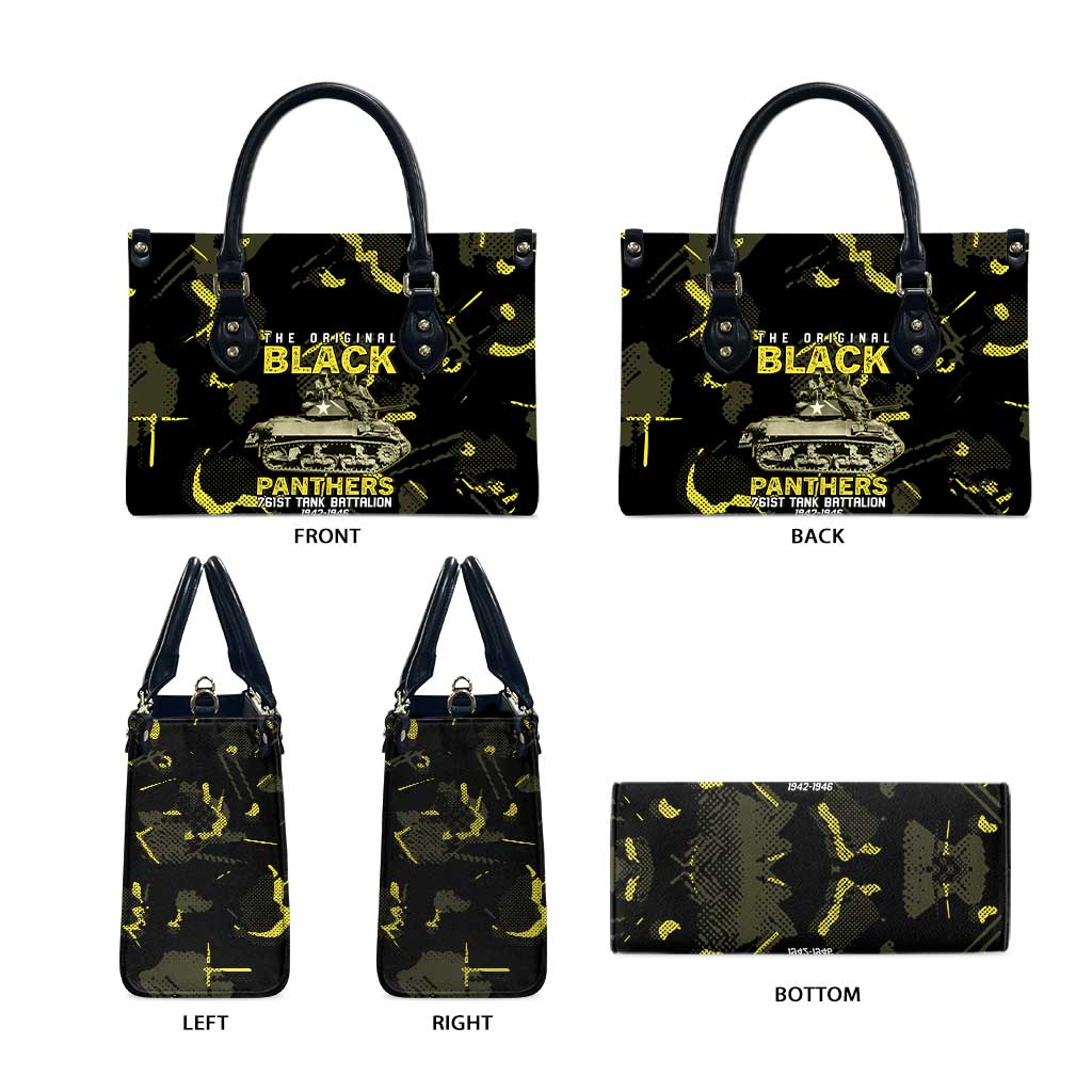 The Original Black Panthers 761st Tank Battalion Leather Bag African American Heroes - African Pride