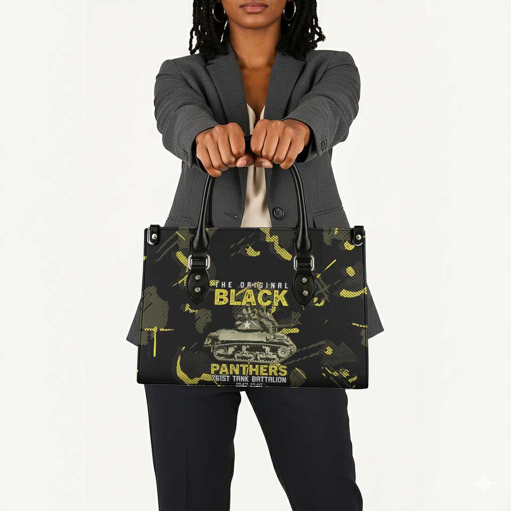 The Original Black Panthers 761st Tank Battalion Leather Bag African American Heroes - African Pride