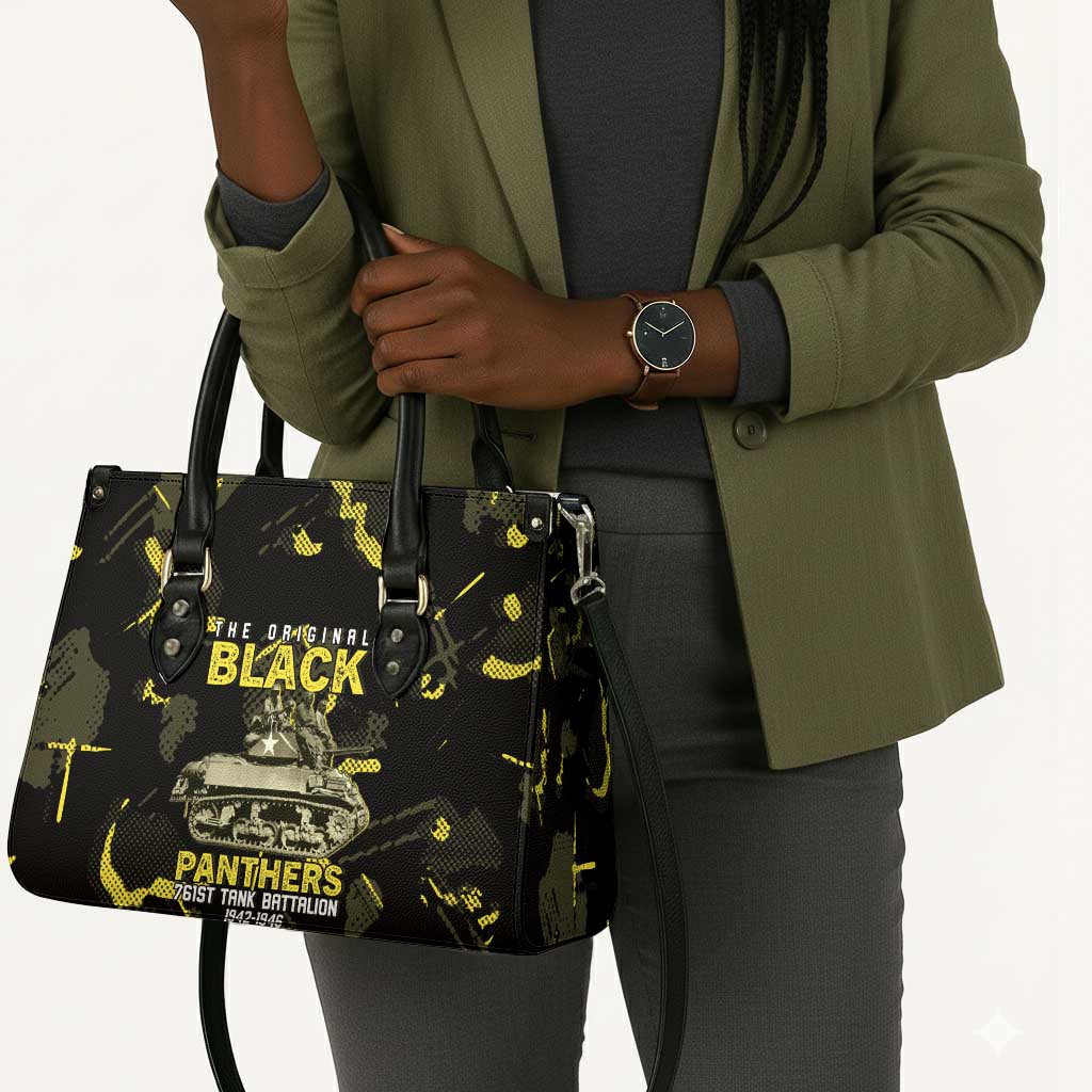 The Original Black Panthers 761st Tank Battalion Leather Bag African American Heroes - African Pride