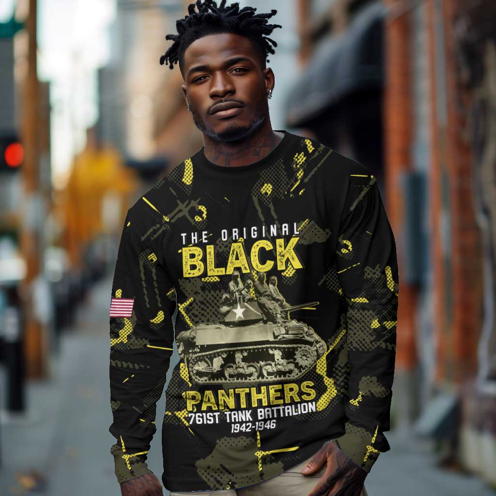 The Original Black Panthers 761st Tank Battalion Long Sleeve Shirt African American Heroes - African Pride