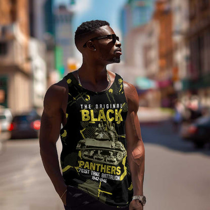 The Original Black Panthers 761st Tank Battalion Men Tank Top African American Heroes - African Pride