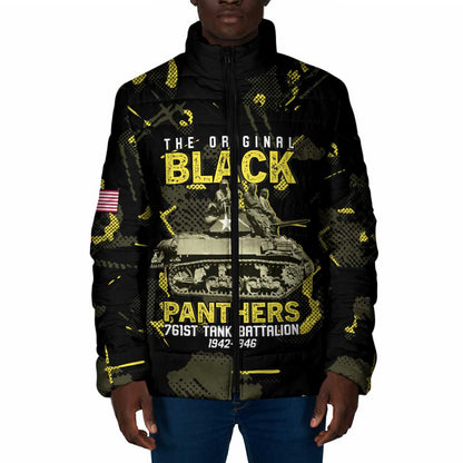 The Original Black Panthers 761st Tank Battalion Padded Jacket African American Heroes - African Pride