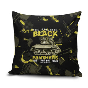 The Original Black Panthers 761st Tank Battalion Pillow Cover African American Heroes - African Pride
