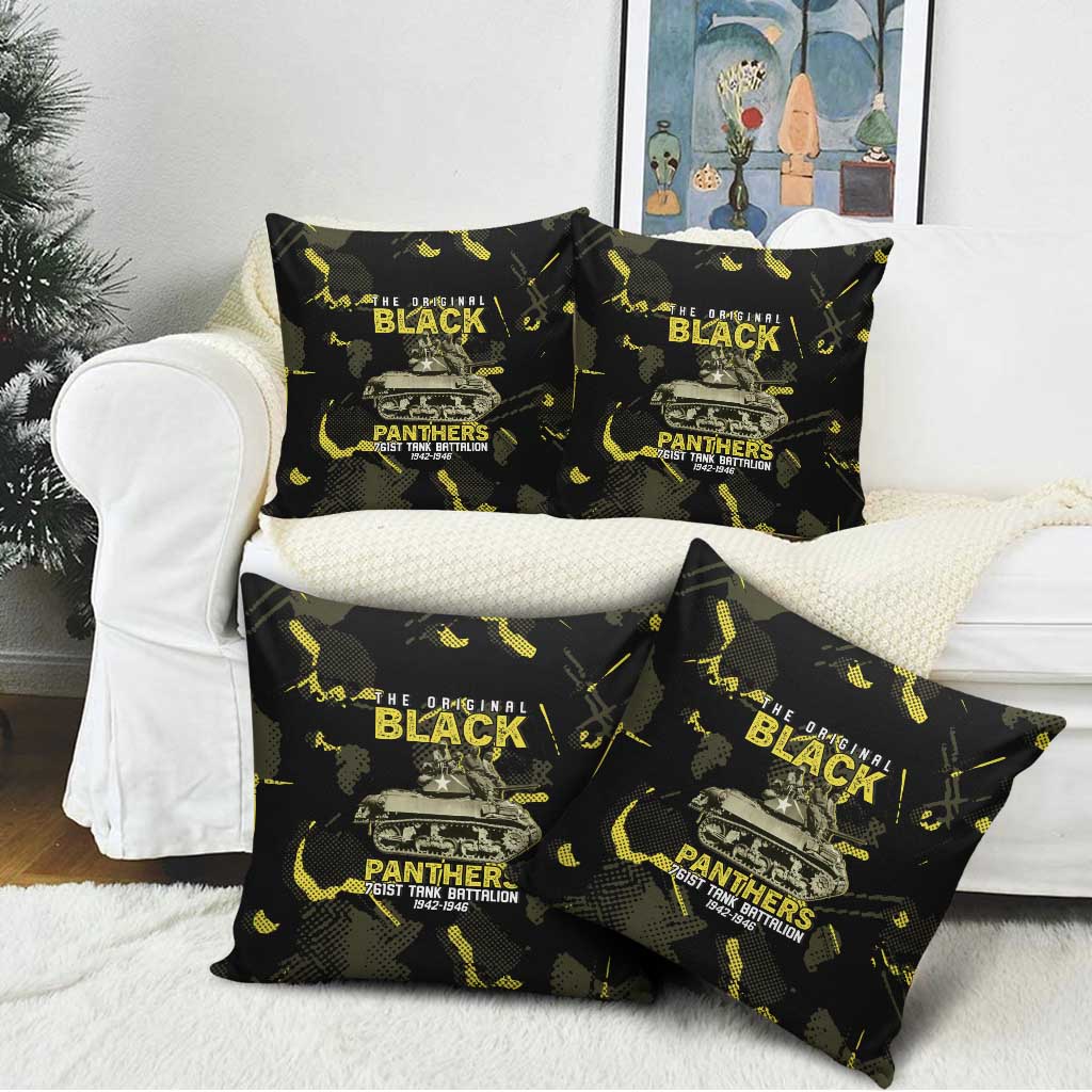 The Original Black Panthers 761st Tank Battalion Pillow Cover African American Heroes - African Pride