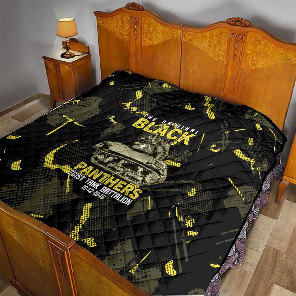 The Original Black Panthers 761st Tank Battalion Quilt African American Heroes - African Pride