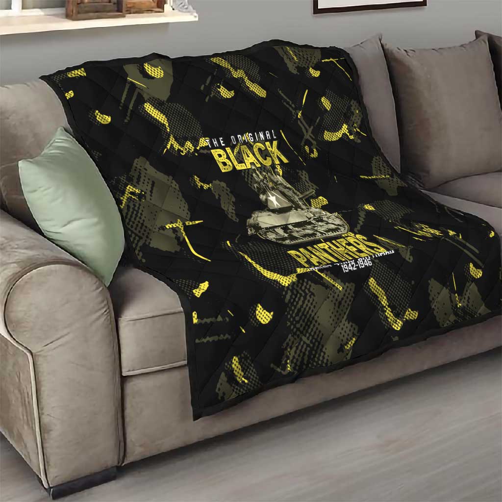 The Original Black Panthers 761st Tank Battalion Quilt African American Heroes - African Pride