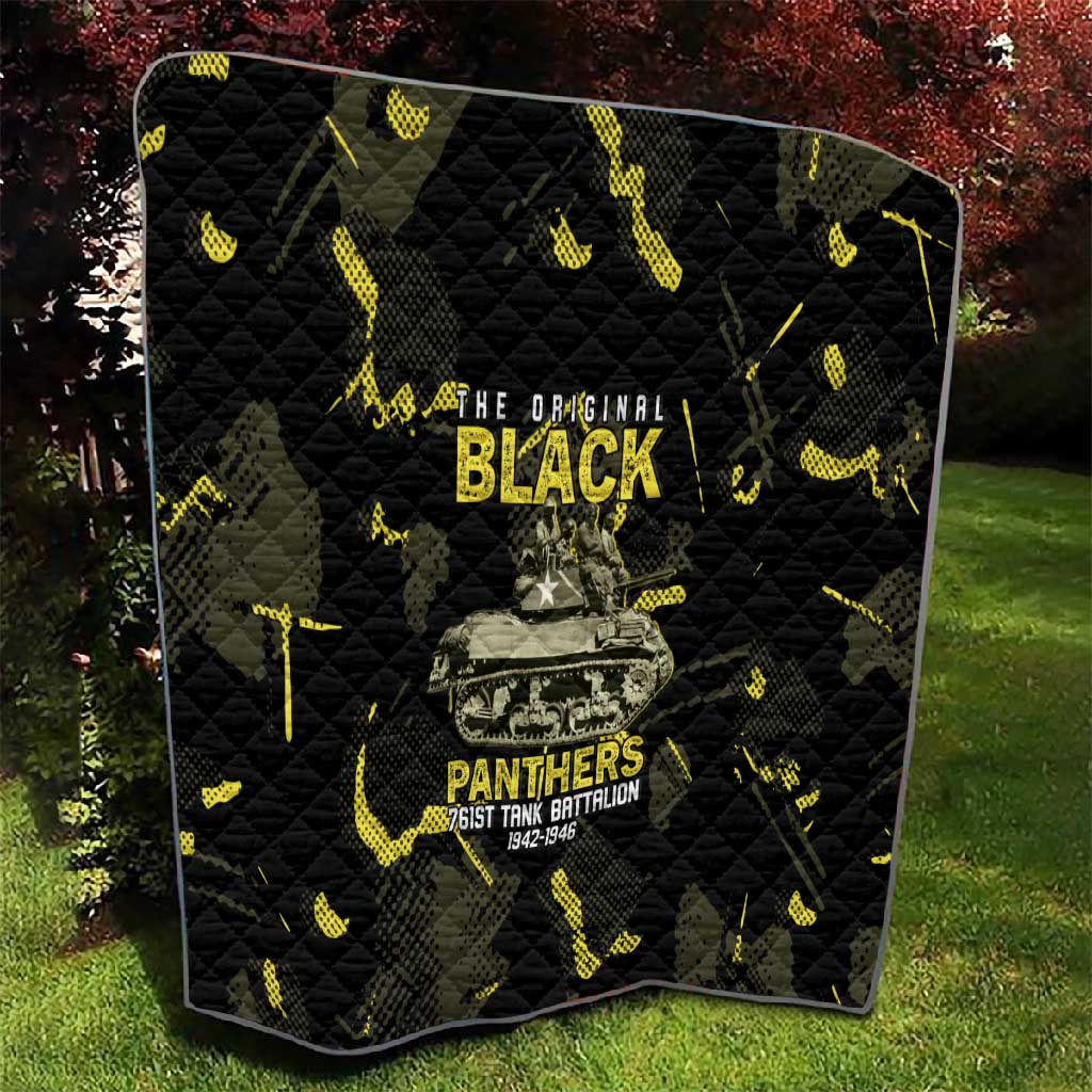 The Original Black Panthers 761st Tank Battalion Quilt African American Heroes - African Pride