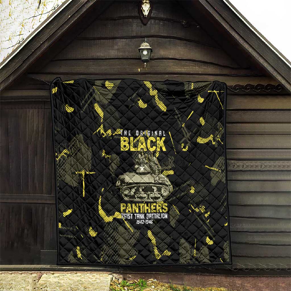 The Original Black Panthers 761st Tank Battalion Quilt African American Heroes - African Pride