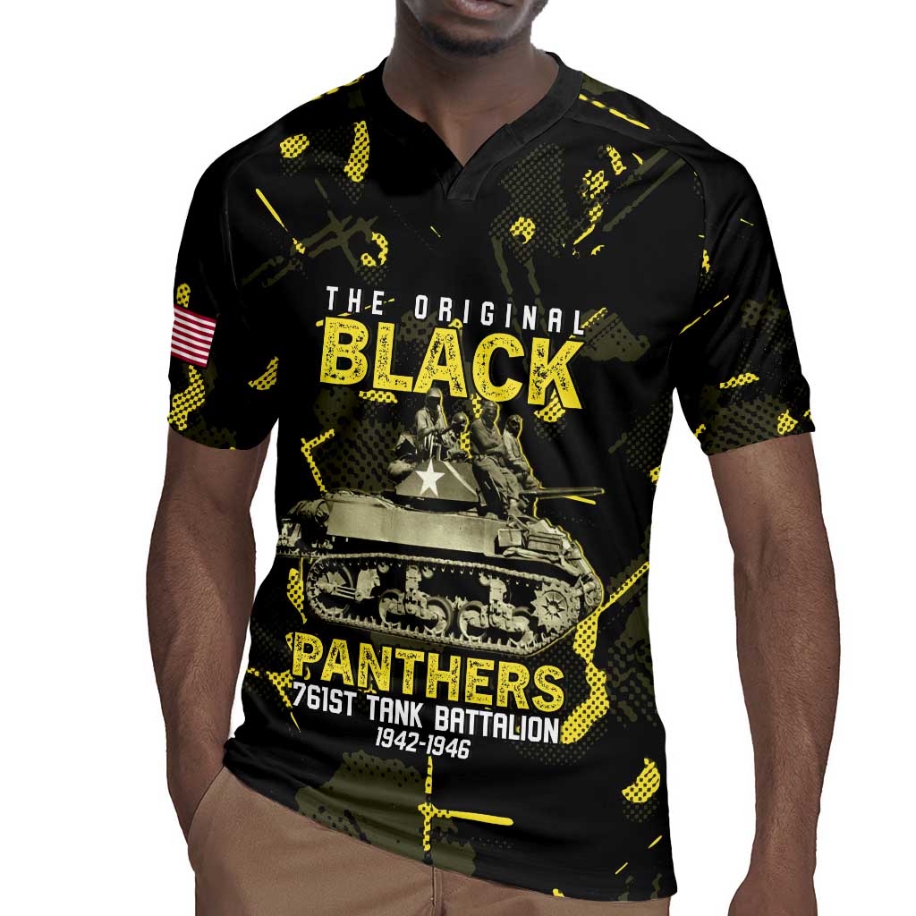 The Original Black Panthers 761st Tank Battalion Rugby Jersey African American Heroes - African Pride