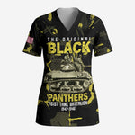 The Original Black Panthers 761st Tank Battalion Scrub Top African American Heroes - African Pride