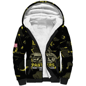 The Original Black Panthers 761st Tank Battalion Sherpa Hoodie African American Heroes - African Pride