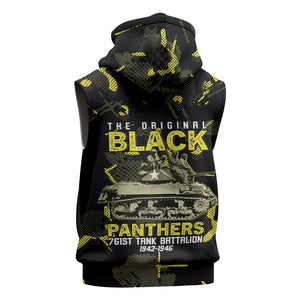 The Original Black Panthers 761st Tank Battalion Sleeveless Hoodie African American Heroes - African Pride