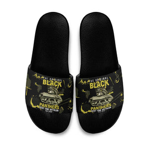The Original Black Panthers 761st Tank Battalion Slide Sandals African American Heroes - African Pride