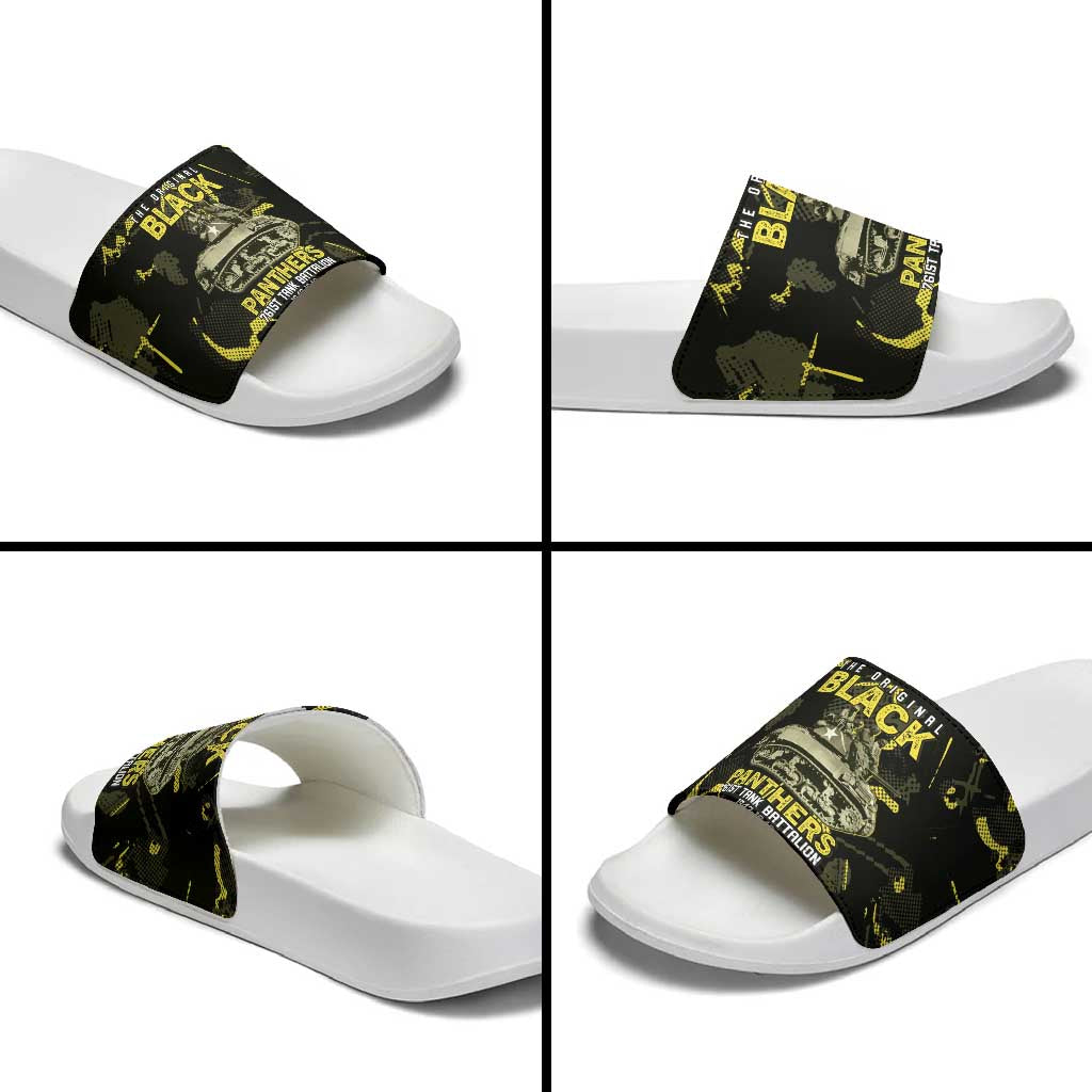 The Original Black Panthers 761st Tank Battalion Slide Sandals African American Heroes - African Pride