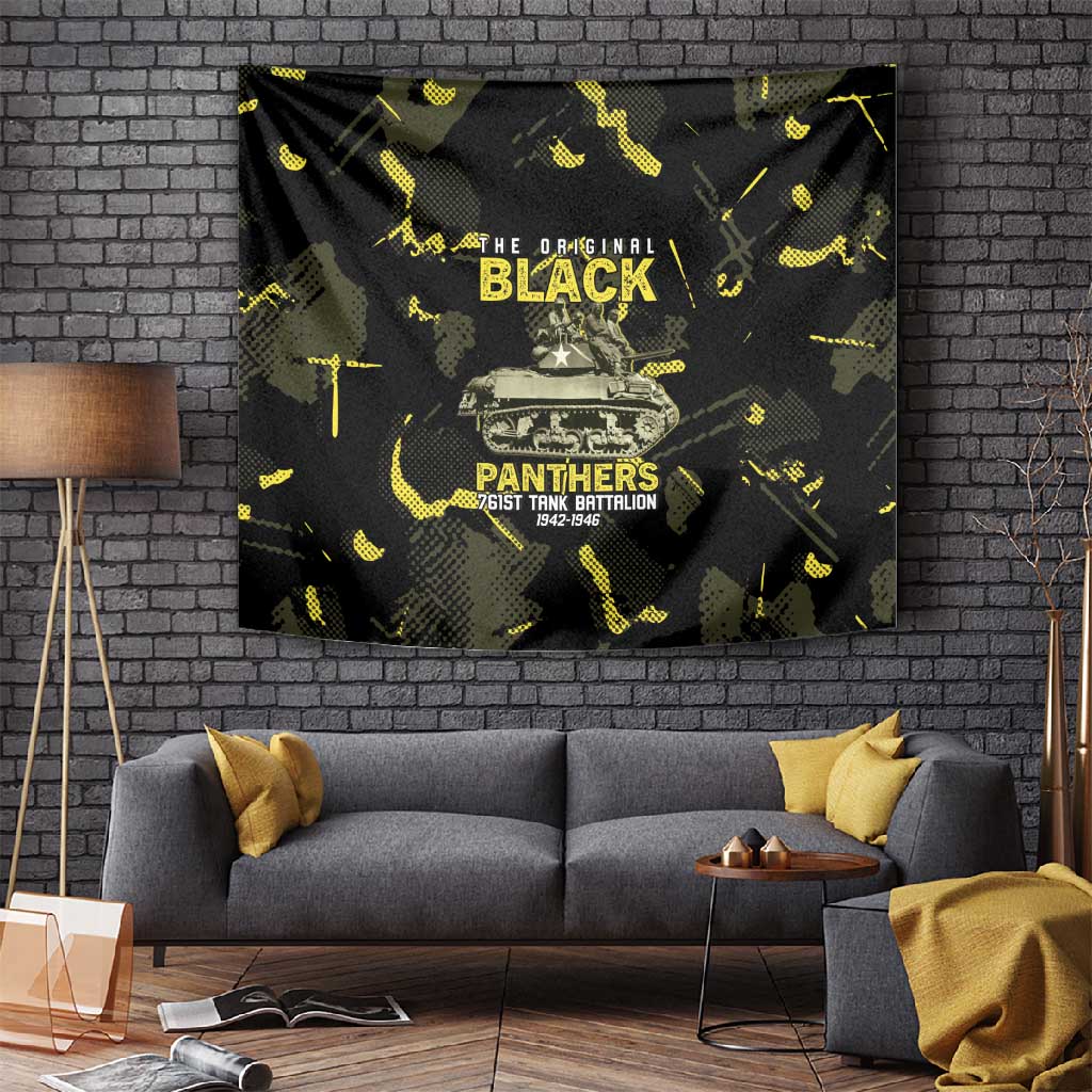 The Original Black Panthers 761st Tank Battalion Tapestry African American Heroes - African Pride