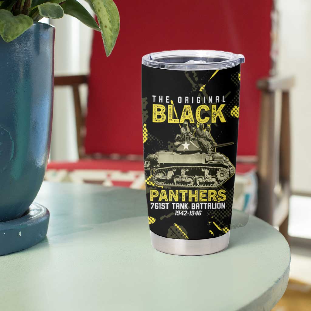 The Original Black Panthers 761st Tank Battalion Tumbler Cup African American Heroes - African Pride