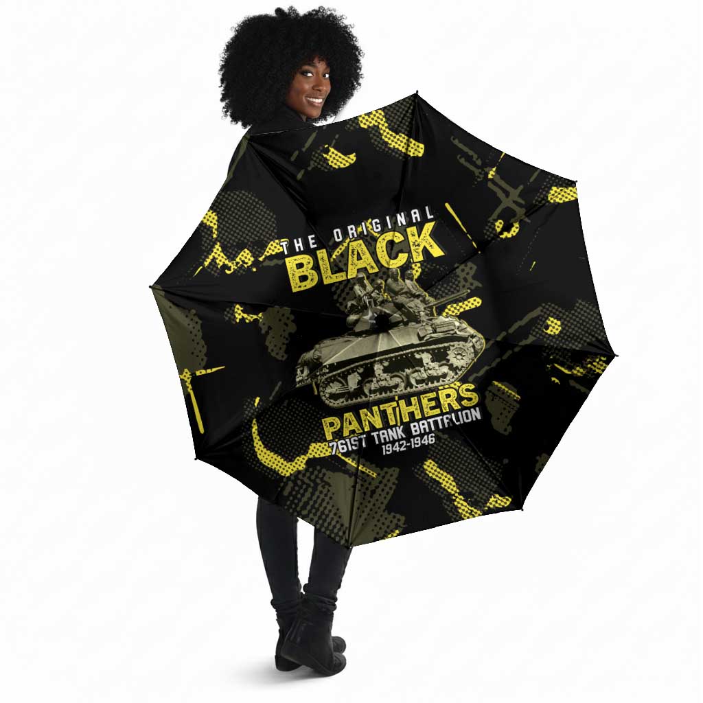 The Original Black Panthers 761st Tank Battalion Umbrella African American Heroes - African Pride