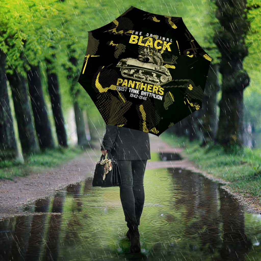 The Original Black Panthers 761st Tank Battalion Umbrella African American Heroes - African Pride