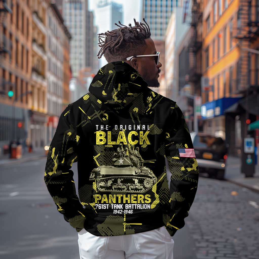 The Original Black Panthers 761st Tank Battalion Zip Hoodie African American Heroes - African Pride