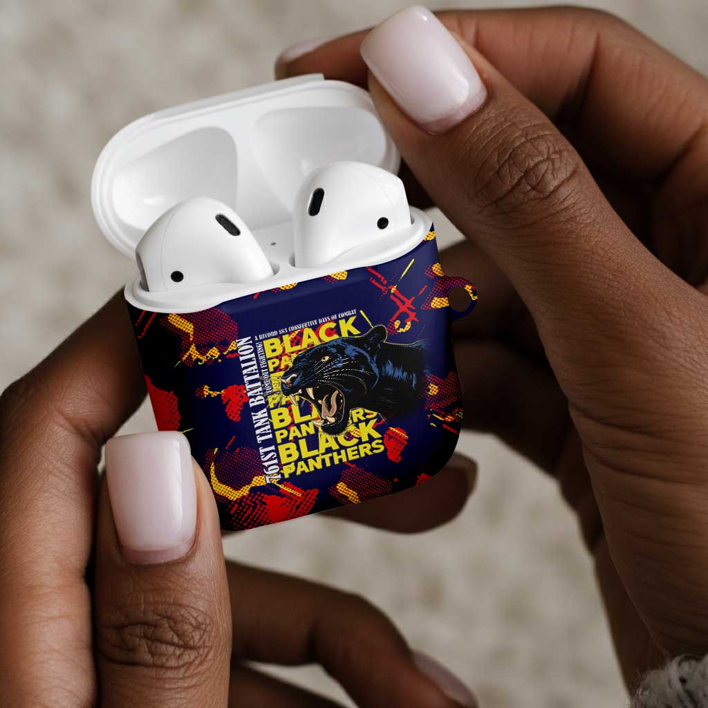 761st Tank Battalion Black Panthers AirPods Case Legendary African American WWII - African Pride