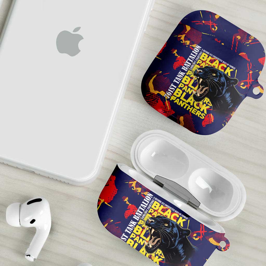 761st Tank Battalion Black Panthers AirPods Case Legendary African American WWII - African Pride