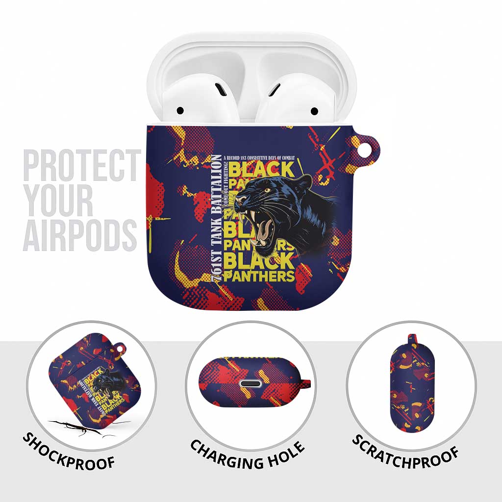 761st Tank Battalion Black Panthers AirPods Case Legendary African American WWII - African Pride
