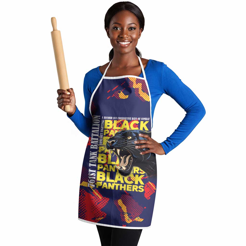 761st Tank Battalion Black Panthers Apron Legendary African American WWII - African Pride