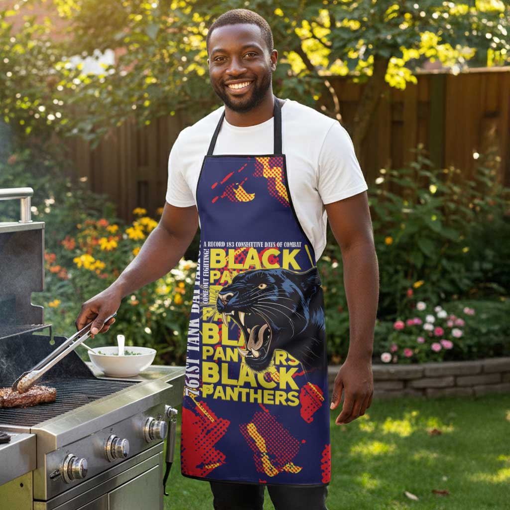 761st Tank Battalion Black Panthers Apron Legendary African American WWII - African Pride