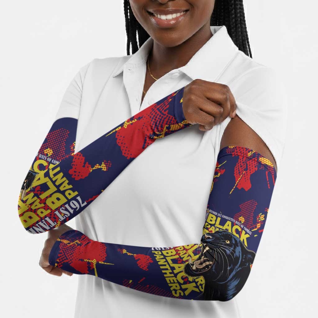 761st Tank Battalion Black Panthers Arm Sleeves Legendary African American WWII - African Pride